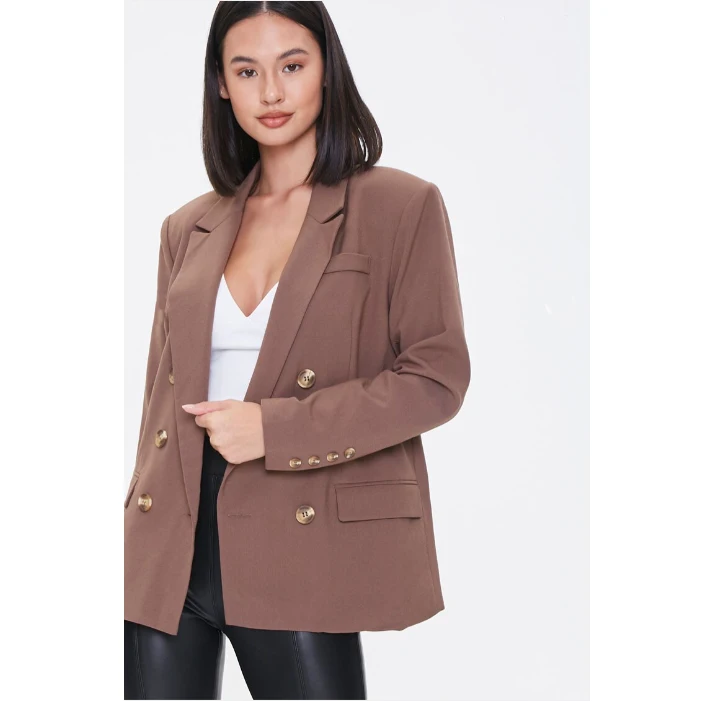 Женский блейзер большого размера, элегантный пиджак с отложным воротником, верхняя одежда для работы и офиса, осенний блейзер с длинным рукавом, пальто, новинка 2020