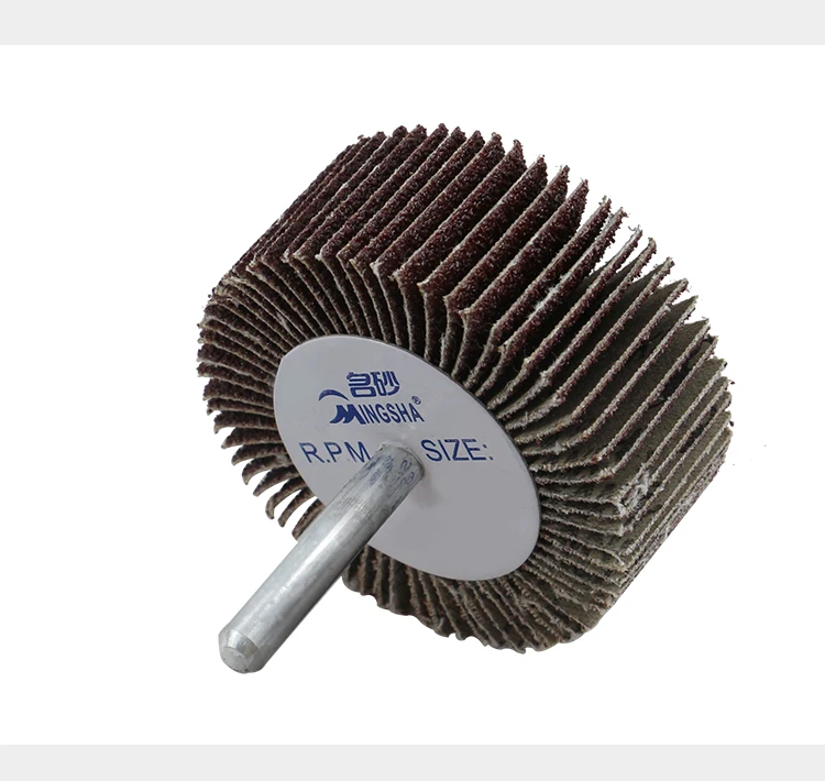 Mounted Point Sanding Cloth Flap Wheel with Shaft Grinding Head Aluminum Oxide Abrasive