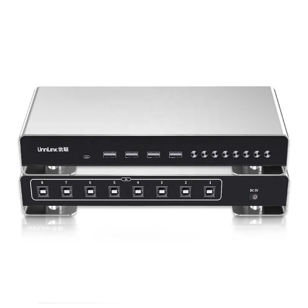 USB KVM Switch 8x1 with Controller ODM OEM Factory Manufacturers Customization Logo PCB Circuit Board Graphic Packaging Design