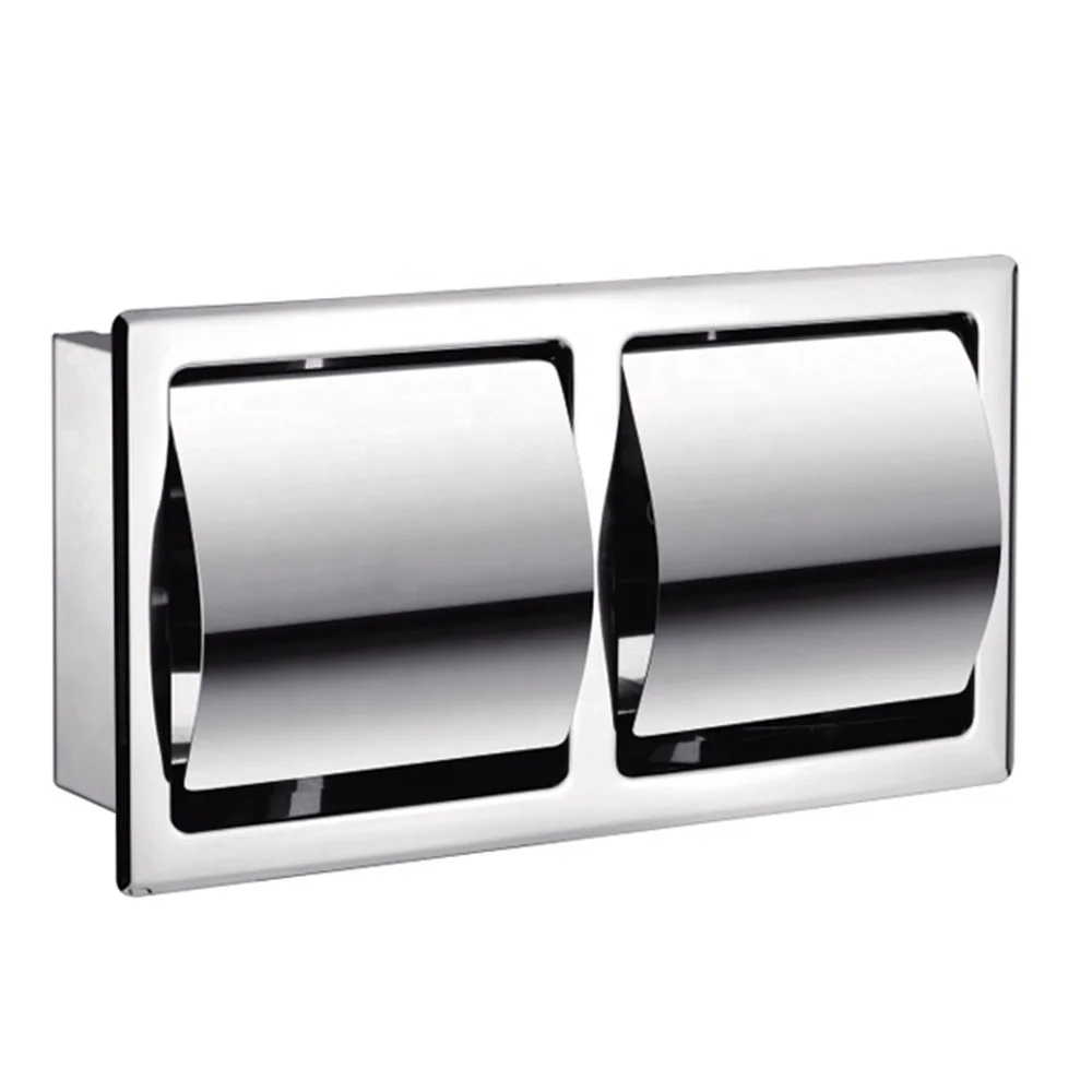 Настенный держатель для салфеток из нержавеющей стали отеля диспенсер полотенец в ванной комнате Туалетная комната большой двойной рулон бумажных