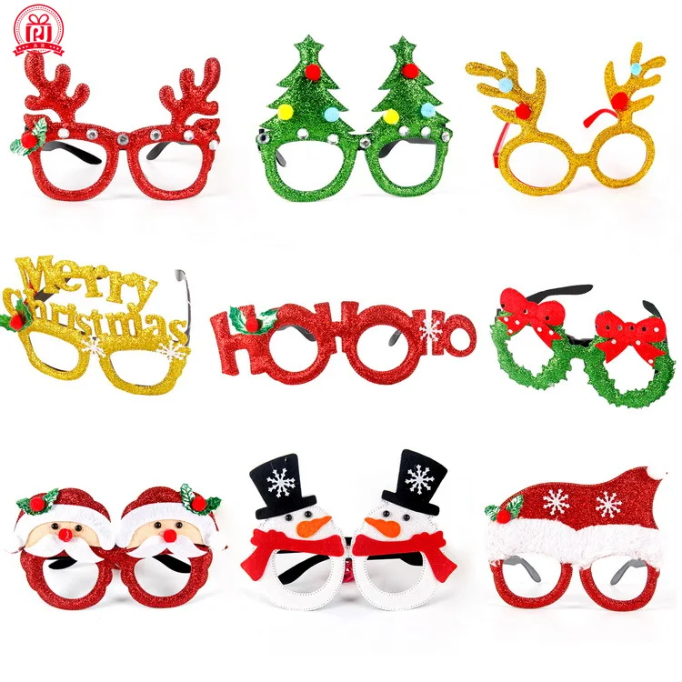 Best Selling 2024-2025 Christmas Decorations Glasses Adult Children Party Toys Santa Snowman Antler Festival Decoration Glasses