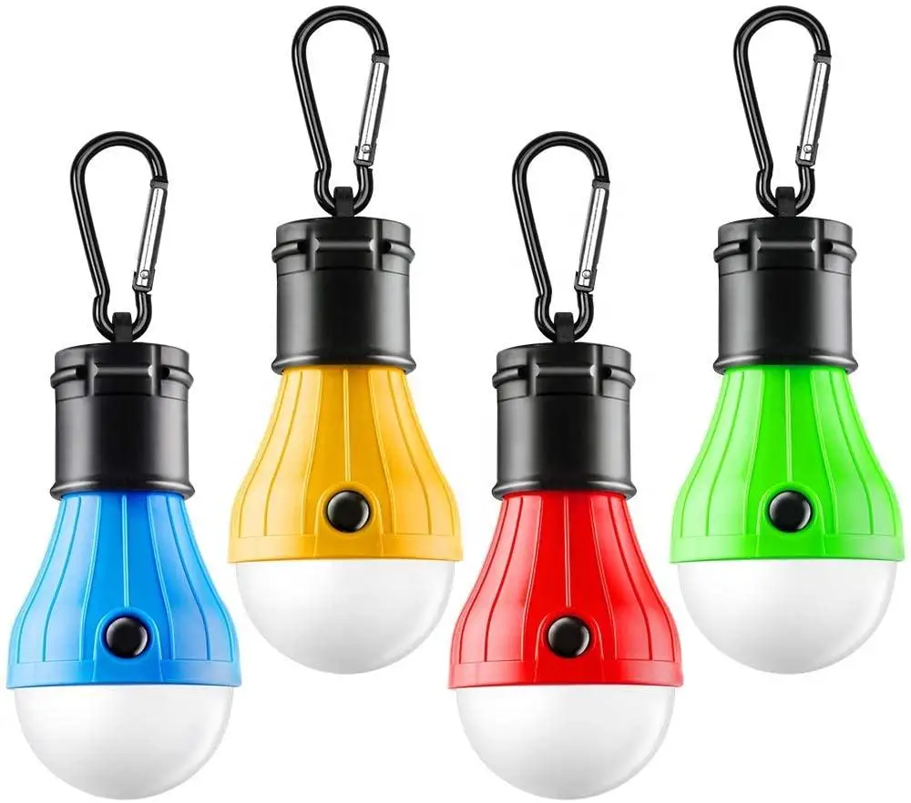 2022 New Design Dry Battery Camping Lamp Portable Bulb Shape Small Tent Light