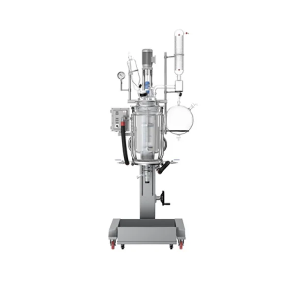 jacketed Glass Reactors RYGR10/ 20/ 30/ 50/ 80/ 100 L chemical lab reactor use machine for big material feeding