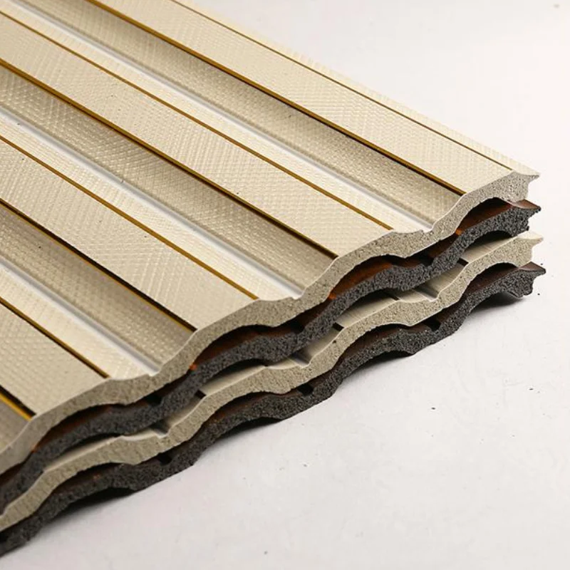 High Quality Wholesale PS Cladding Wall Panels Wood-Plastic Layer Notched Composite Interior Exterior Waterproof Boards