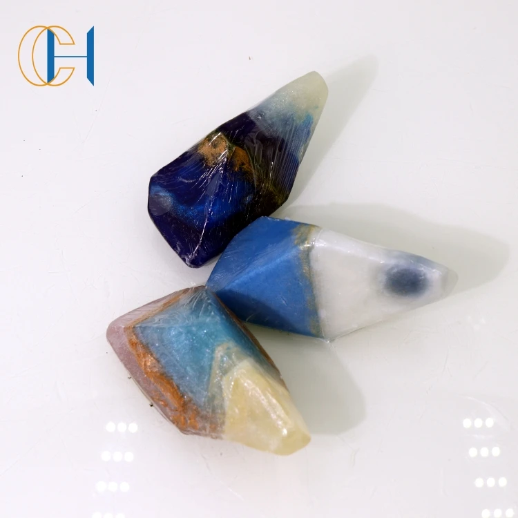 C&H 7 Color Handmade Chakra Relaxing Private Label  Clear Stone Bar Aroma Transparent Opal Yoga  Liquid Body Crystal Soap