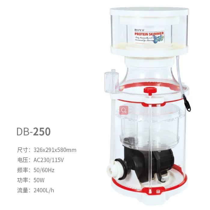 Small aquarium acrylic protein skimmer
