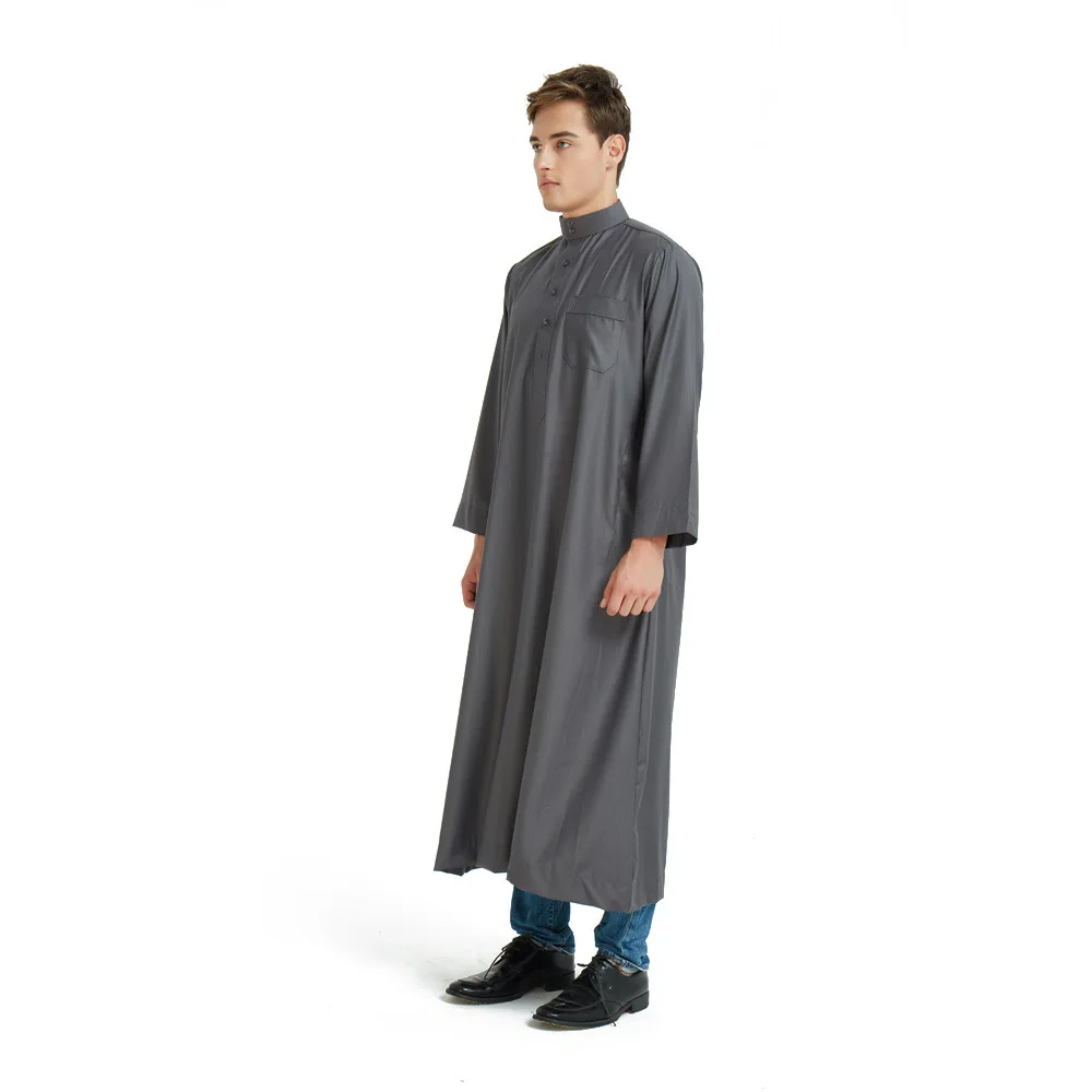 2022 polyester and viscose fabric material muslim clothing arab thobe thawb robe abaya thoub for winter wear
