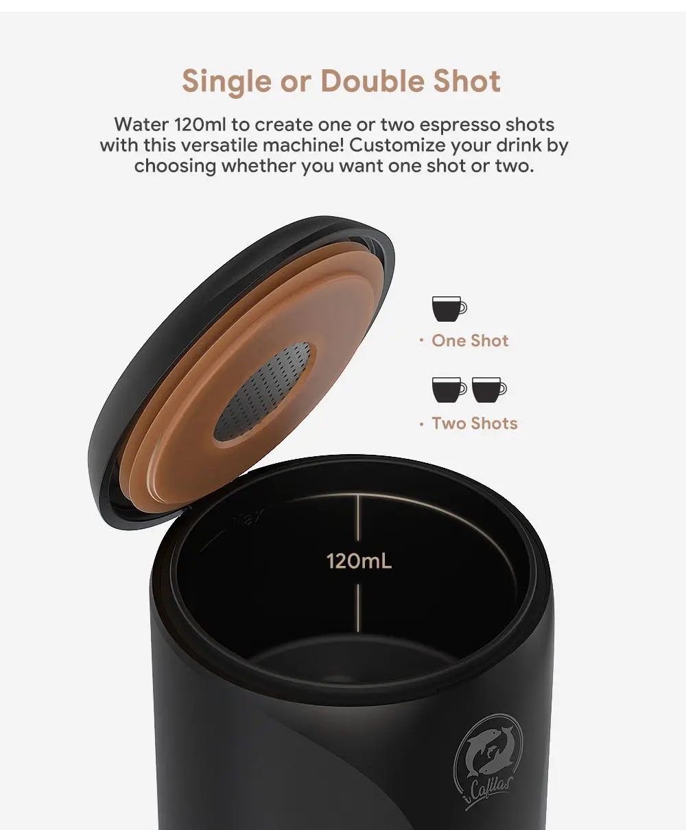 Portable Mini Espresso Coffee Machine With Wireless Coffee Maker Small Travel Rechargeable Handheld Coffee Cup