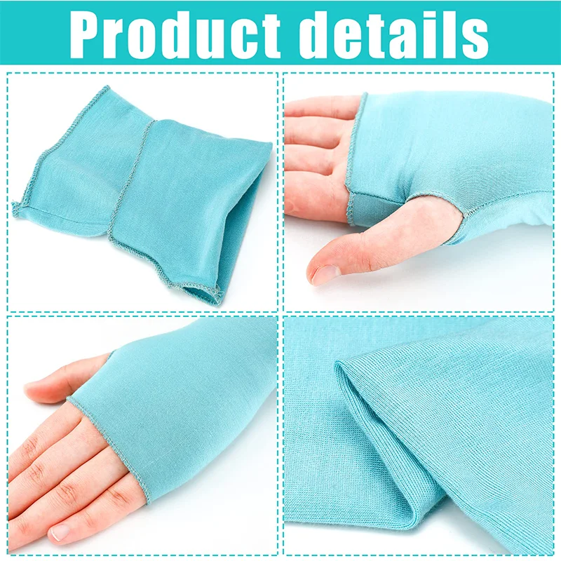Girls Women Fingerless  Wrist Length Cotton UV Protection Driving Summer Mitten Gloves