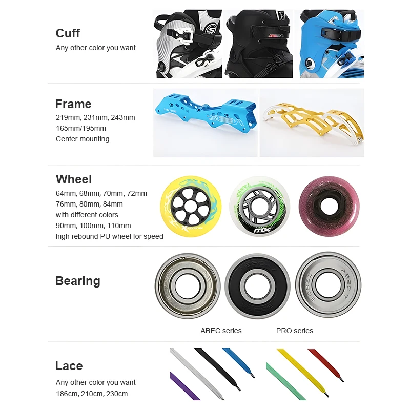 High quality PU 4 wheels detachable inline roller skates for children