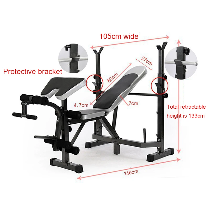 adjustable workout gym equipment fitness weight incline decline bench press dumbbell bench weightlifting bed