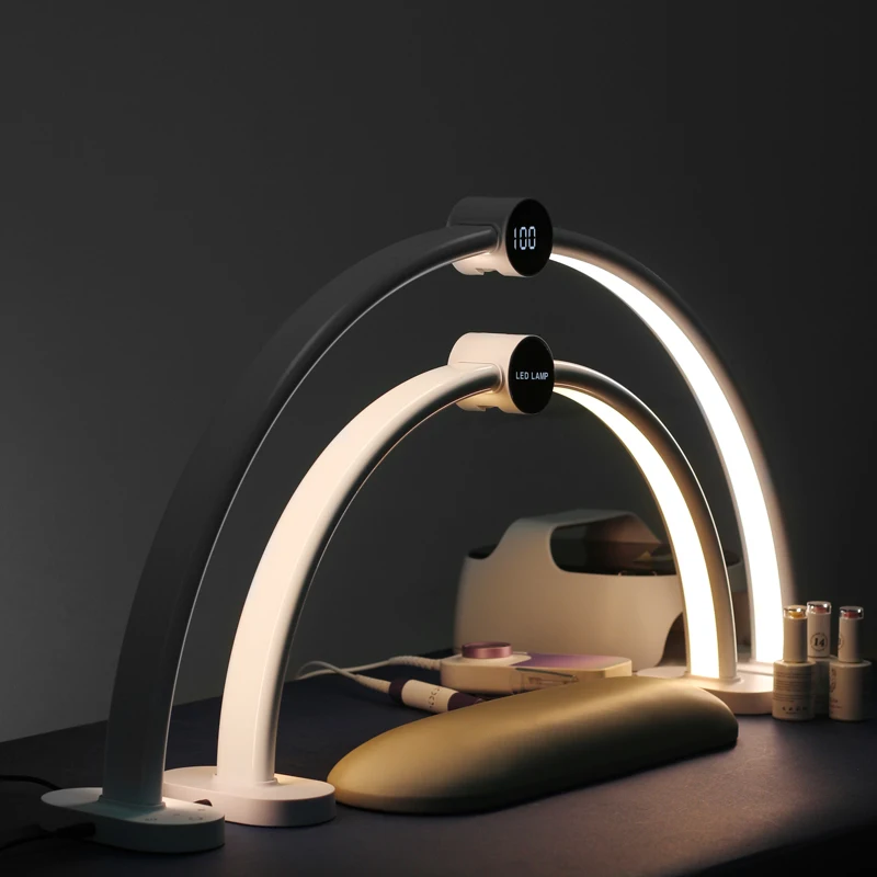 Nail equipments lash lamp beauty desktop half moon eyelash extension lamp nail desk lamp
