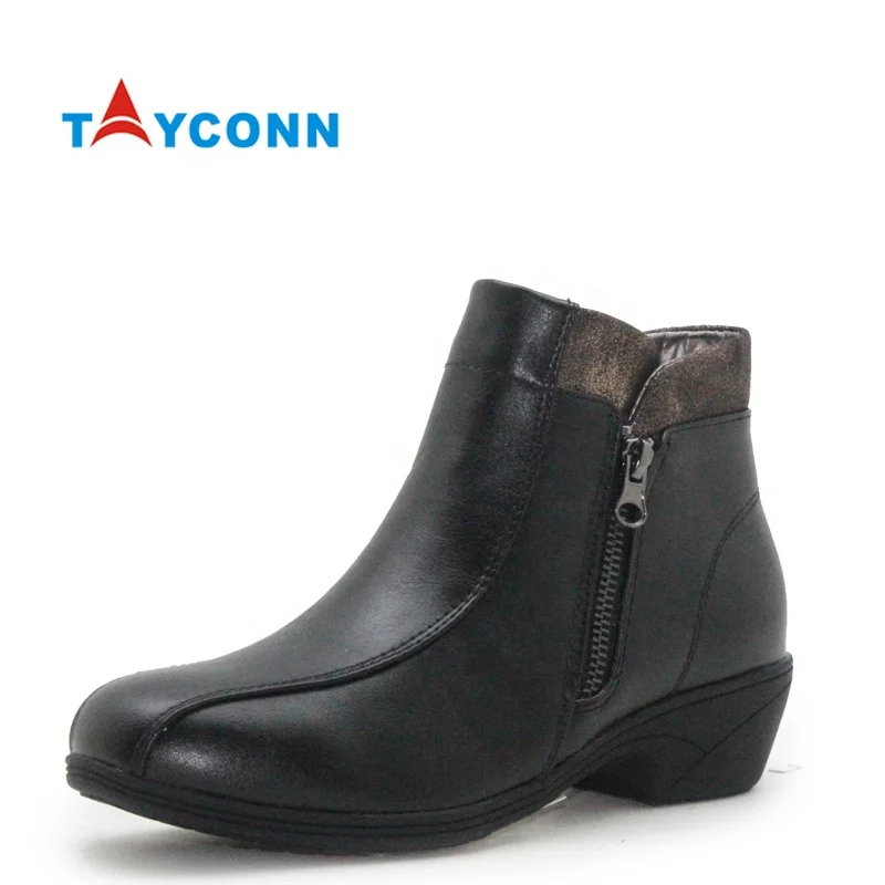New Style Custom Ankle Boots Women Bottines Femme Black Booties Low Heels Ladies Boots