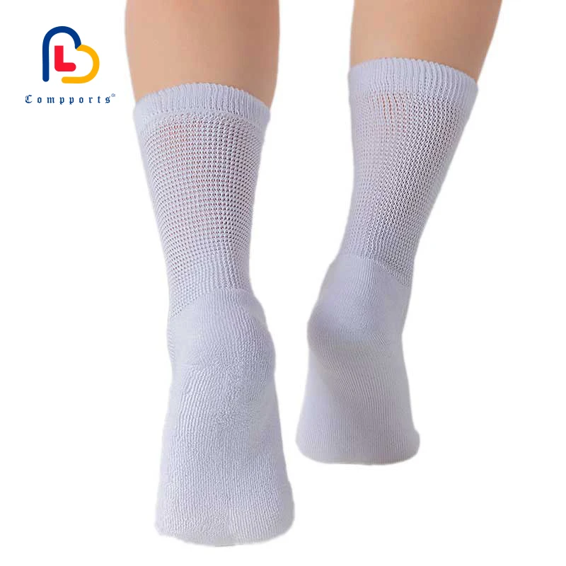 Compports seamless universal loose fit one size circulation mens non binding diabetic socks
