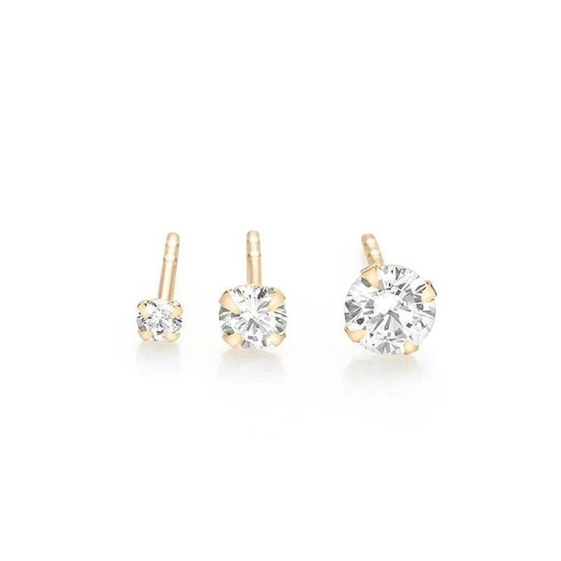 Zodiac 18K Pure Gold Fashion Handmade Moissanite Pearl Zirconia Style High Quality Plated Roundmen Stud Earring