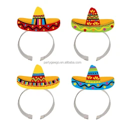 Cinco De Mayo Fiesta Sombrero Headbands Party Hat For Men  Women Fiesta Party Supplies Luau Event Photo Props Mexican Theme