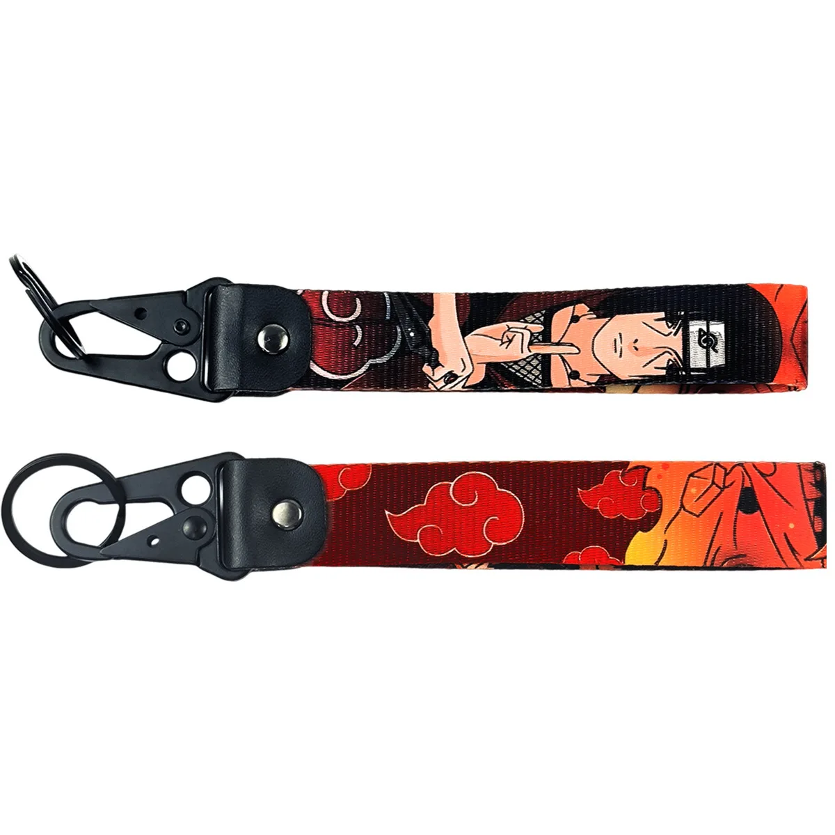 2024 Uzumaki Buckle Key Hanging Chain Sasuke Sakura Embroidered Woven Car Keyring Hokage Eagle Beak Lanyard Short Strap Keychain