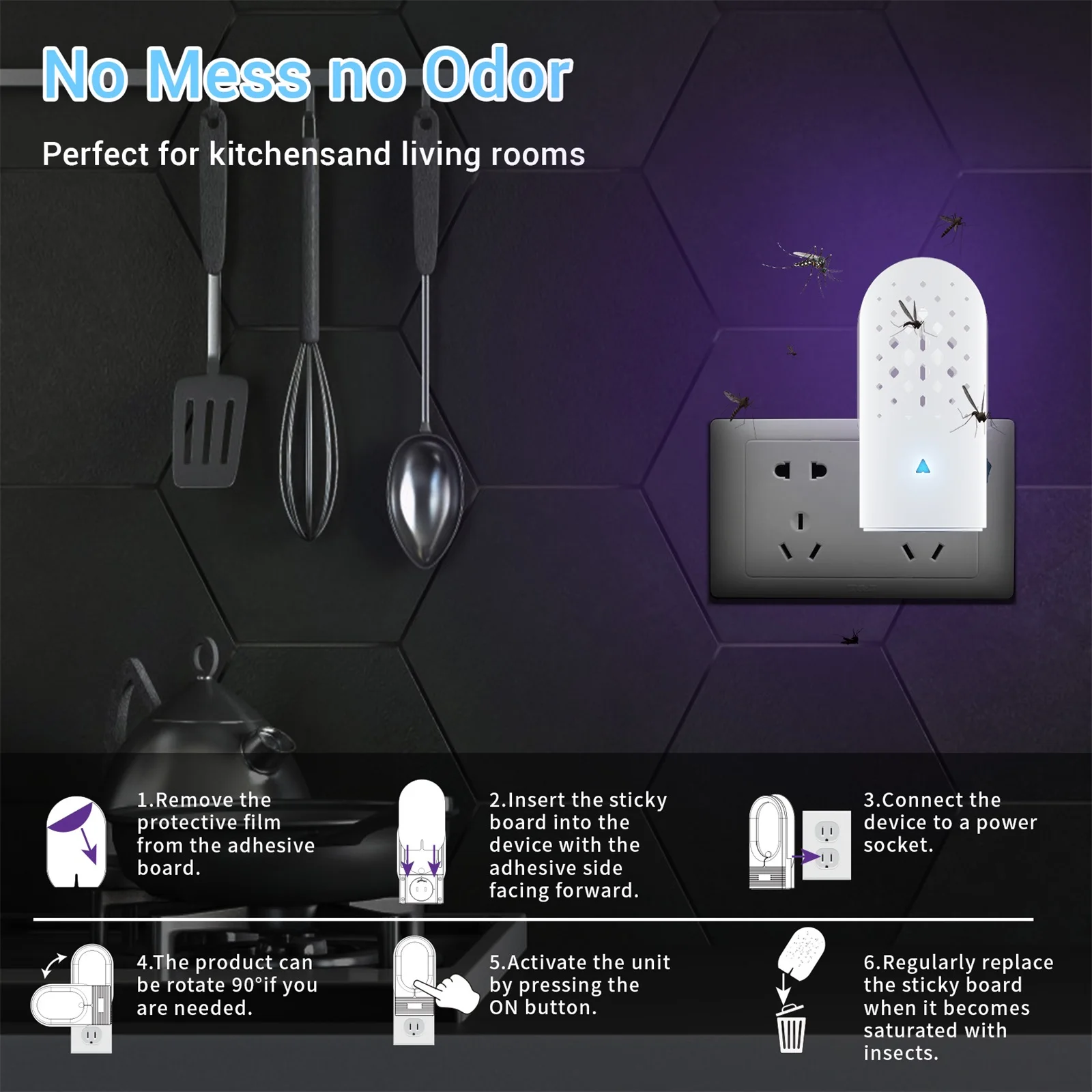 X-Pest Trapping Fly Trap Anti Moustique Tube Light Plug-In Kill Flies Mosquito Device Insect Catcher Fly Sticky Trap