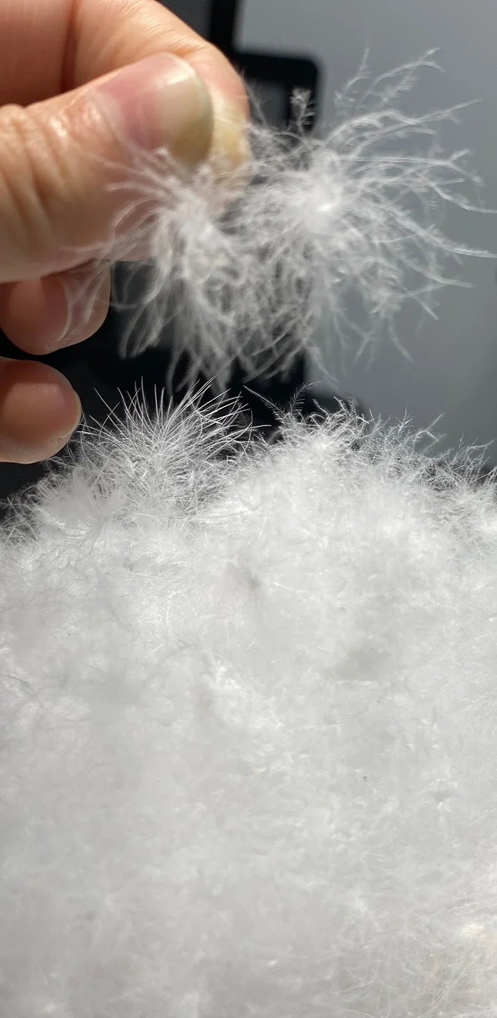Down jacket down comforter filling supply wholesale feel delicate super fluffy soft washed white duck down
