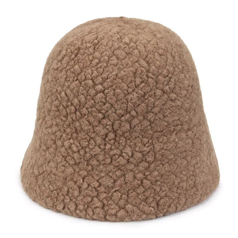 Autumn Winter Plain Fashion Rex Rabbit Fur Fuzzy Luxury Outdoor Warm Comfortable Smooth Daily Wear Colorful Unisex  Bucket Hat