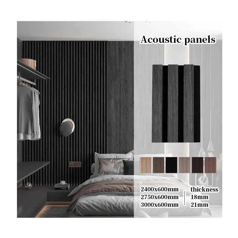 mdf acoustic-panels wood slat acoustic sound wall panels for room