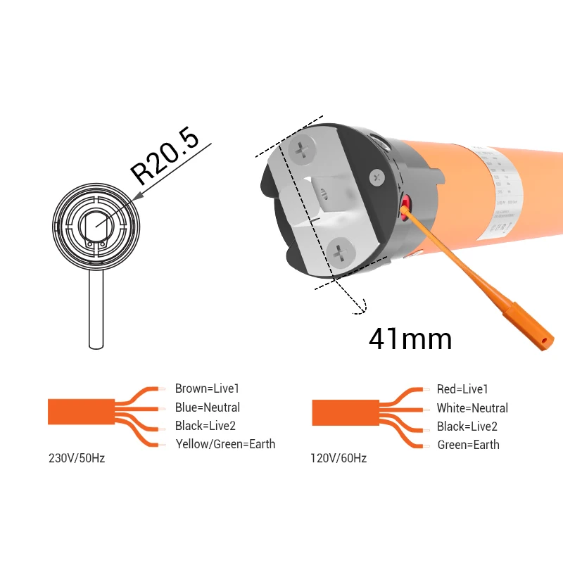 Smart Digital 35mm Tubular Motor Wall Switch Minimalist Design Roller Outdoor Living Room Curtain Smart Curtain Drivers