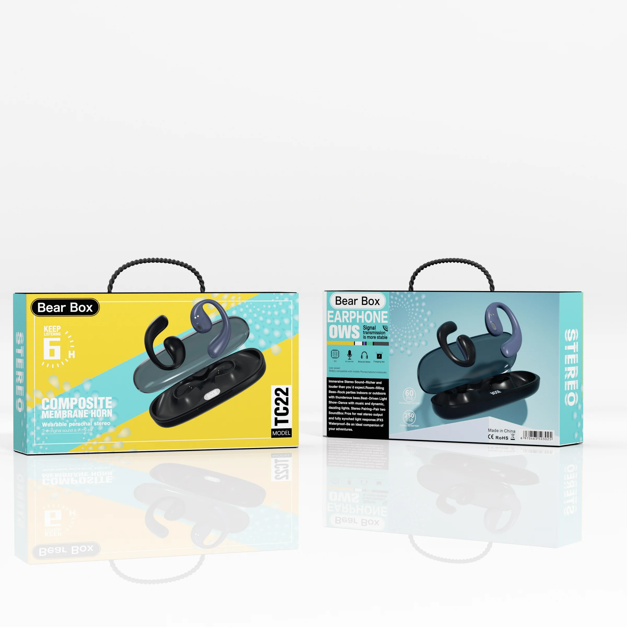 Fashion Earphone Products Packaging Paper Box Design With  Logo