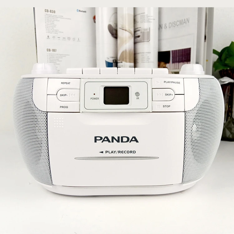 Высококачественный белый динамик с USB mp3 am fm радио приемник кассета портативный CD плеер