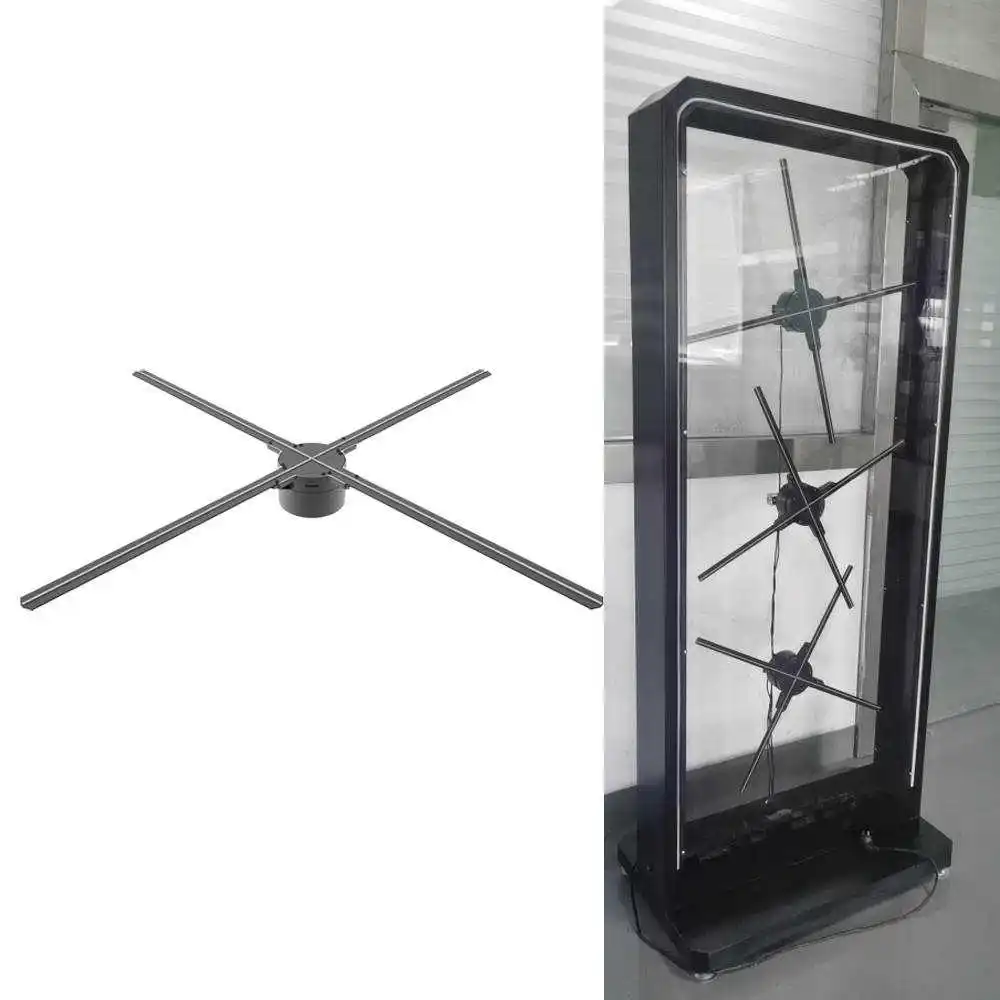 hologram fan 3d hologram fan manufacturer with WiFi and Cloud Platform and 3D Animation Design Dseelab 60HDU desktop 4 blades