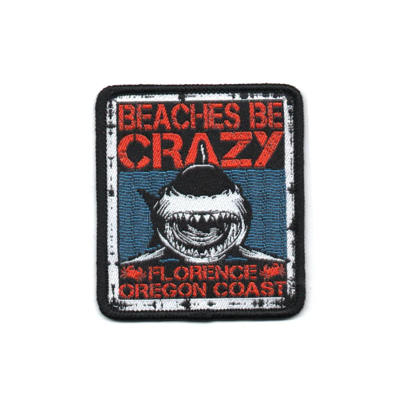 custom round design woven badge woven and sublimation printed fashion badges woven and printed badges