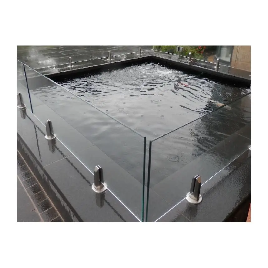 Aluminum Glass Spigots Balustrade Balcony Glass Railings Pool Fence Outdoor Deck Glass