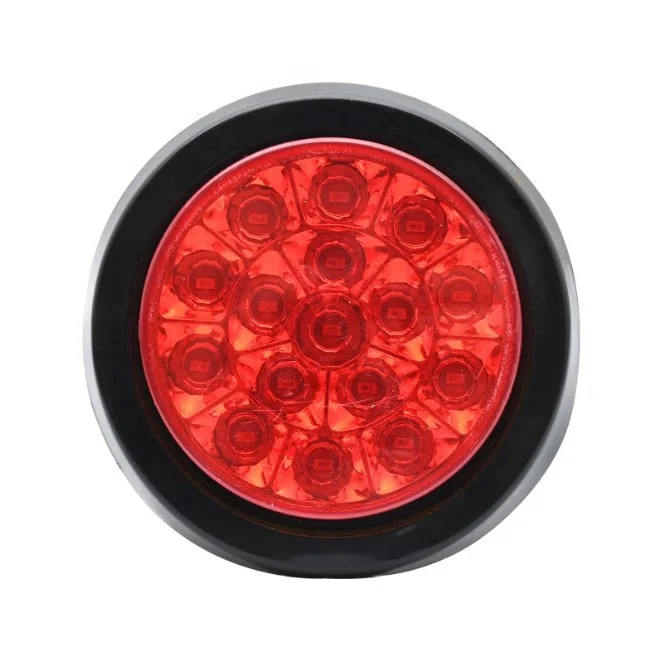 DC12V 24V 16led и 24 Светодиодная круглая лампа для грузовых автомобилей задний фонарь 3 2 Вт 4 8 красный/желтый/белый цвет