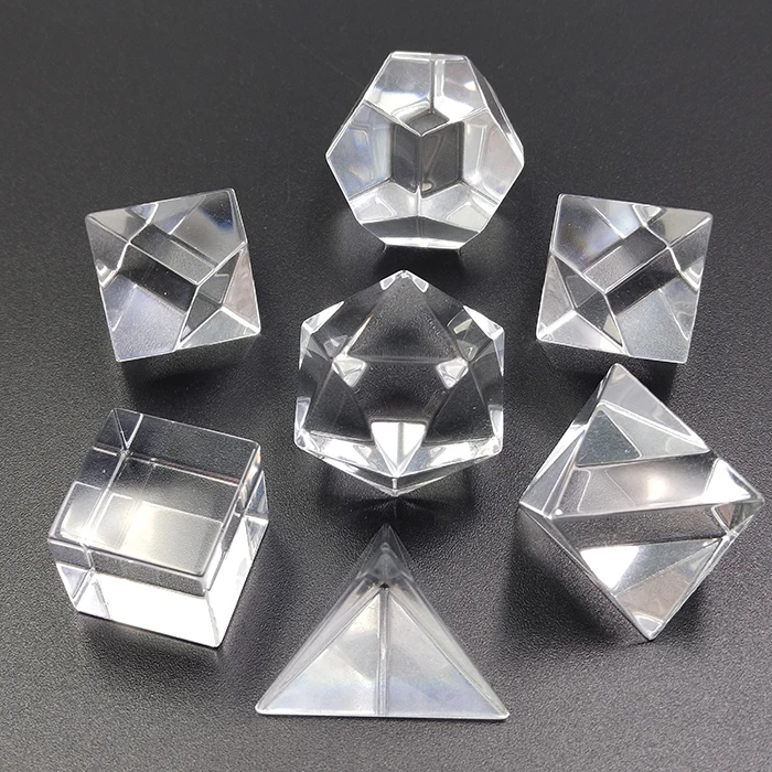 Custom transparent gemstone dice factory  table RPG games adult game dice dnd entertainment