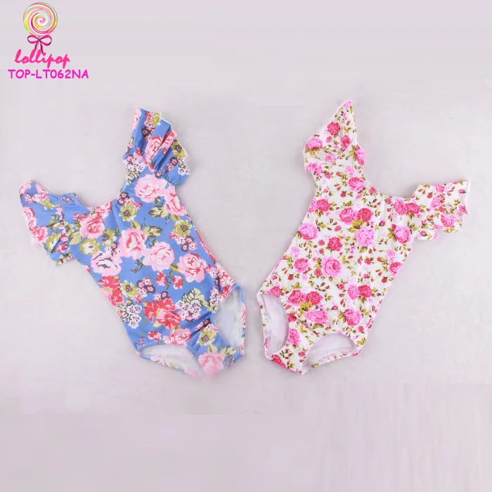 Girls dance gymnastics leotards manufacturer floral toddler ruffled leotards