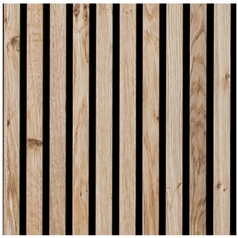 2400*600mm Soundproof Acoustic Panels  Natural Dark Smoke Wood Wool Wall Panels Wooden slat acoustic panel