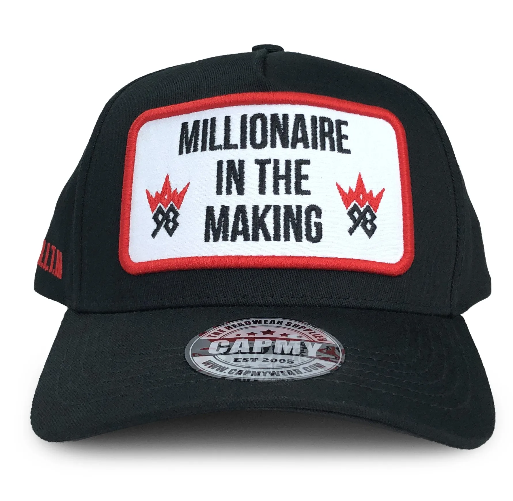 Wholesale Fit 5 Panel 100% Cotton Black  Baseball Cap Adjustable Patch Logo A Frame Cap Women Men  Baseball Caps Hats Sport Mens