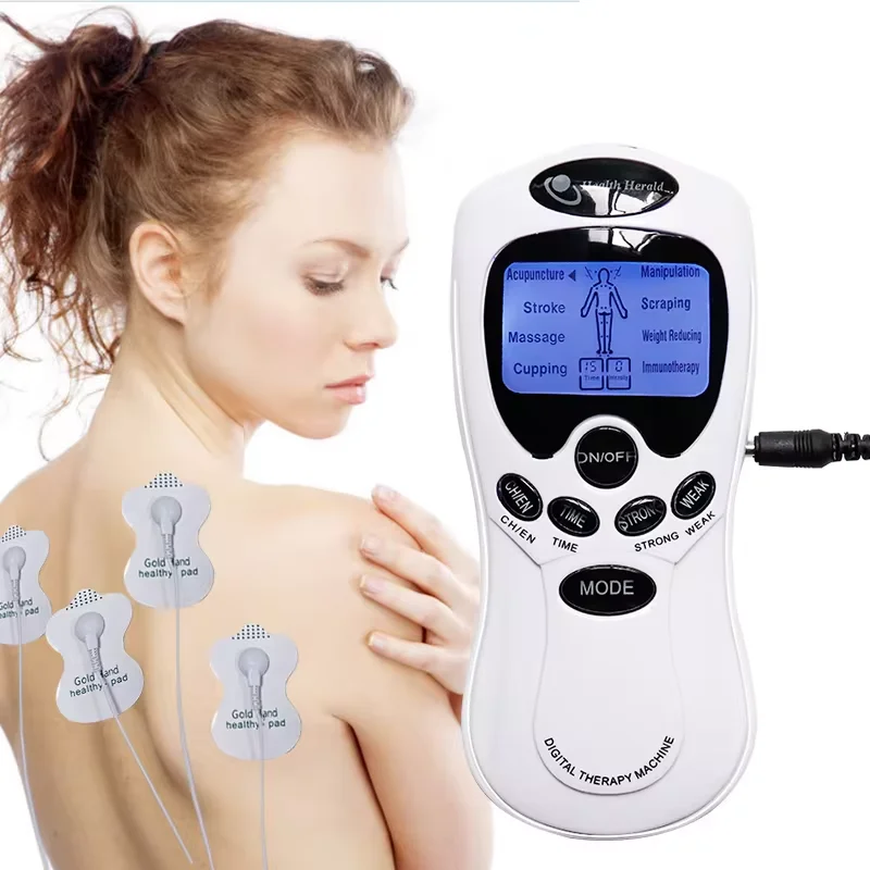 Factory Low Price Tens Unit 8 Modes Muscle Stimulator Electronic Pulse EMS Tens Body Massage Therapy Equipment