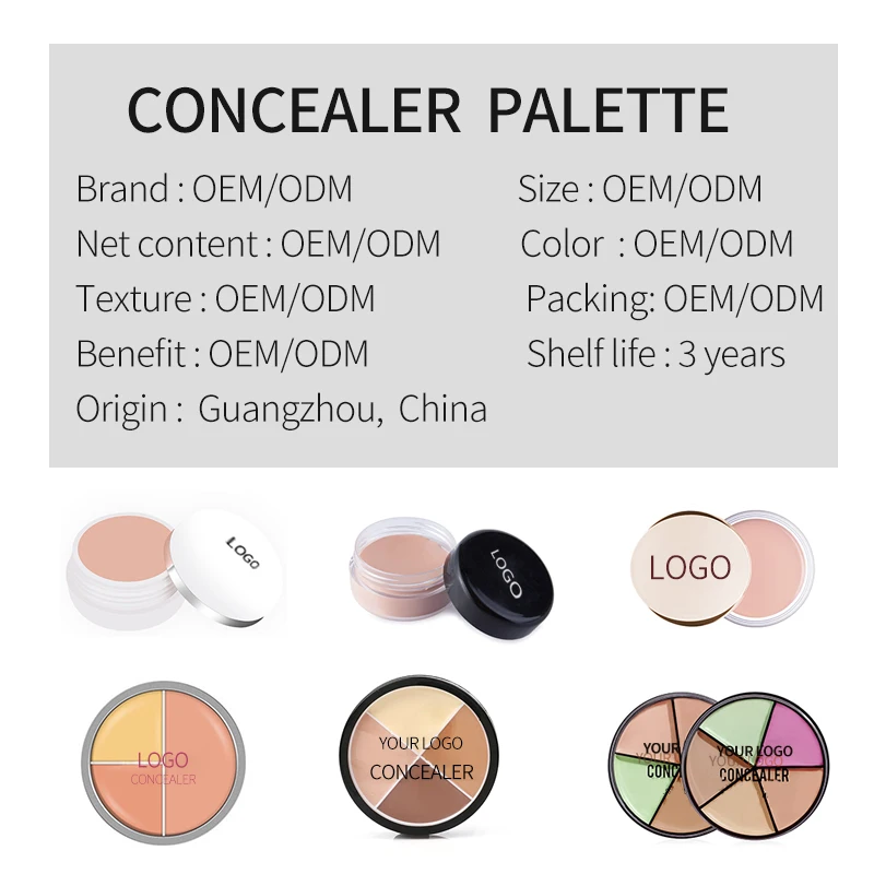 High Definition Face Concealer Palette Professional Makeup Concealer New For Black Skin Concealer Cream  Stick Private Label