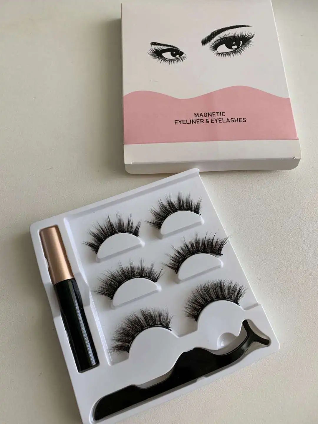 2020-2021 hot sale wholesale faux mink eyelash magnetic eyelashes eyeliner lashes