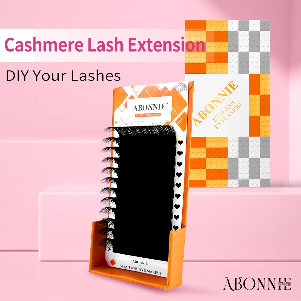 Abonnie Wholesale 0.03 0.05 0.07 Las Extension cc dd Individual Lash Trays 20 25mm Cashmere Eyelash Extension Lash Trays