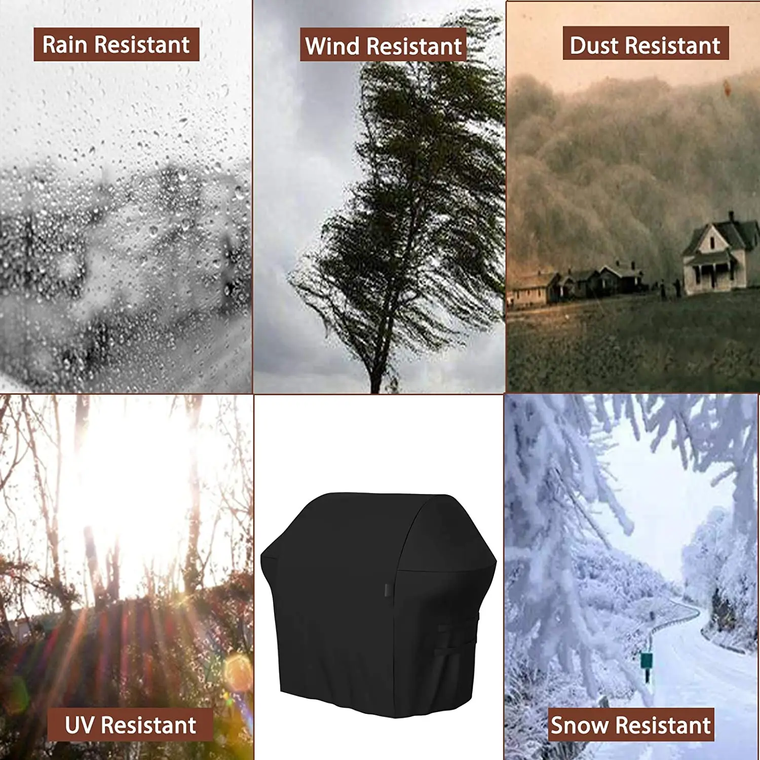 Hot - selling outdoor burning oven special waterproof BBQ cover dust-proof BBQ cover