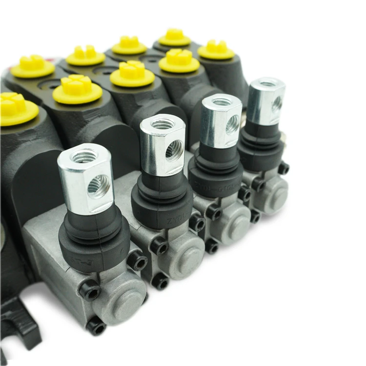 60L/Min 1-9 joystick DCV60 Hydraulic Monoblock Sectional Directional Pneumatic Control Valve