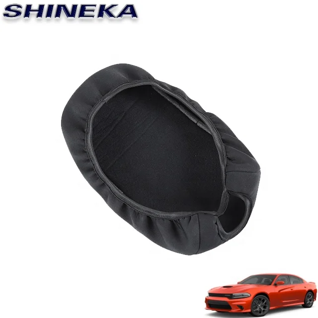 Black Car Interior Accessories Center Control Armrest Box Cover Trim for Dodge Charger 2015+