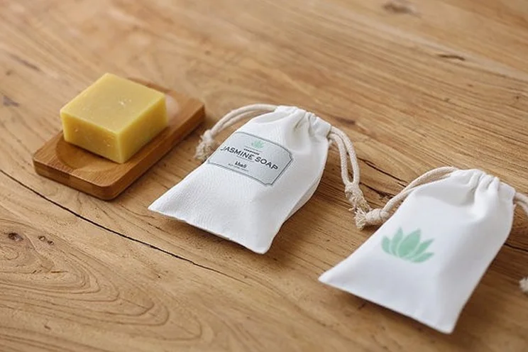 cotton canvas fabric muslin drawstring bag with custom logo printed canvas drawstring bag