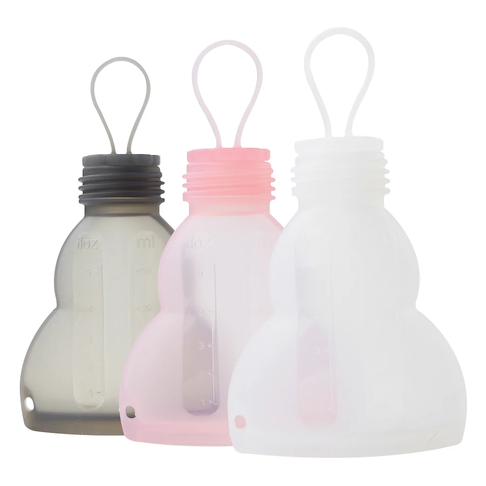 150ml 5oz Tableware Auxiliary Silicone Baby Spoon Squeeze Rice Paste Bottle Feeder