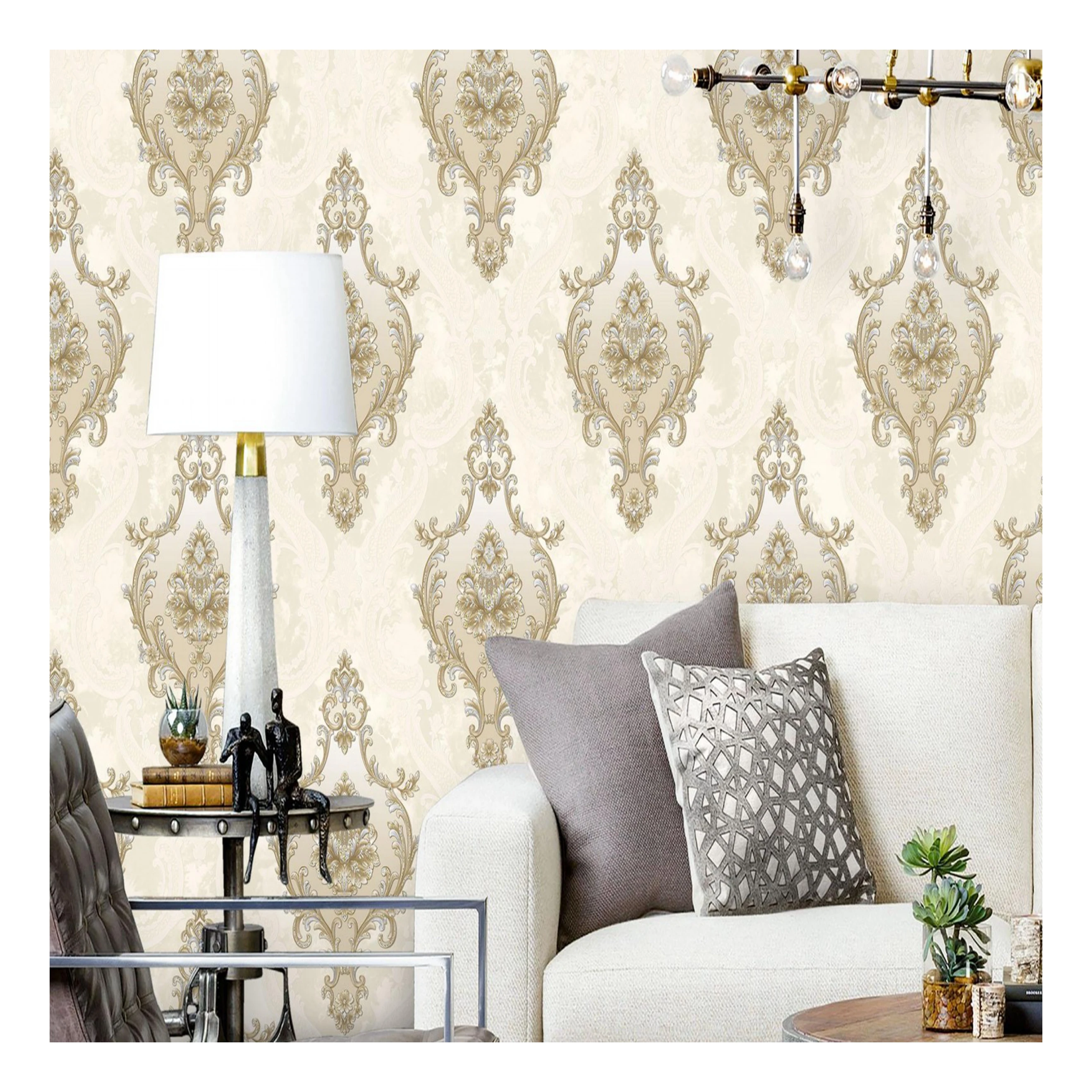 Hot sale Big size customer satisfaction luxury wallpaper living room ceiling wallpaper from china wallpaper factory