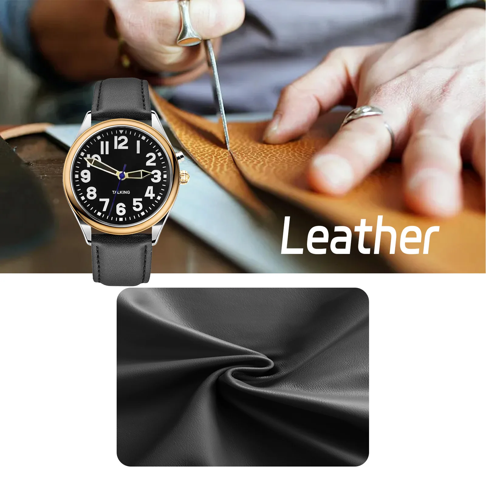 Golden Luxury English  Ladies talking Watch for the blind people or visually impaired people or old people