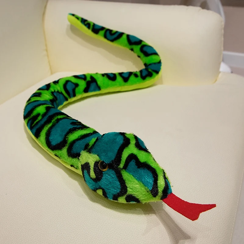 2024 New Year custom 100cm colorful light plush toy snake