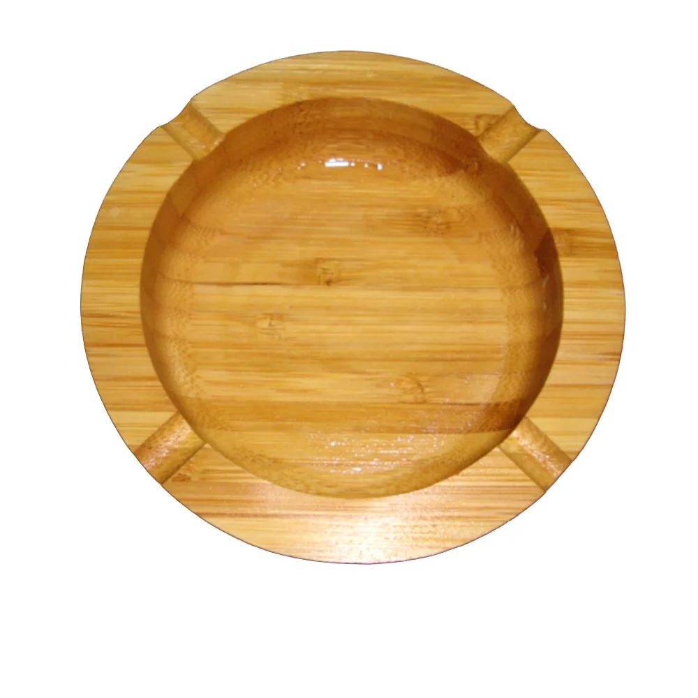 Home Custom Bamboo Wooden Cigarette Ashtray for Indoor and Outdoor