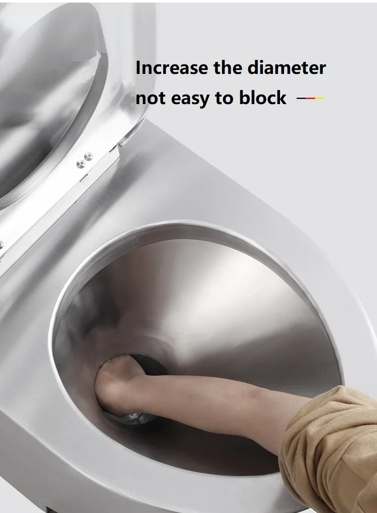 prison toilet bowl with water tank  toilet lid Large sewage outlet factory price stainless steel piss wc toilet